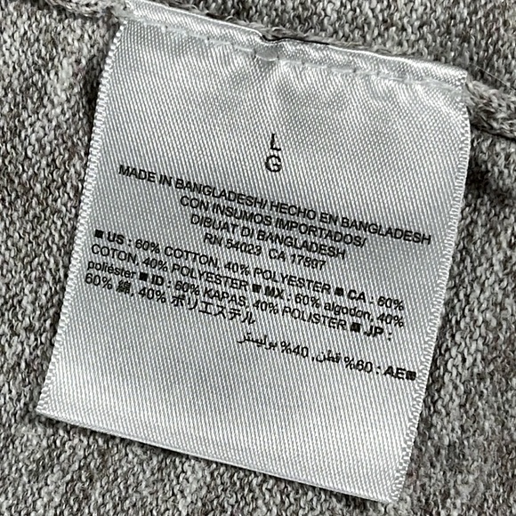 Old Navy mens heathered grey crewneck long sleeve pullover jersey shirt - size L - Picture 6 of 7